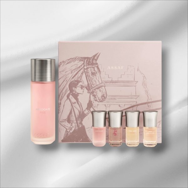 مجموعة عساف اروجات بينك | ASSAF ARROGATE PINK COLLECION for unisex 200 ml + 4 × 15 ml